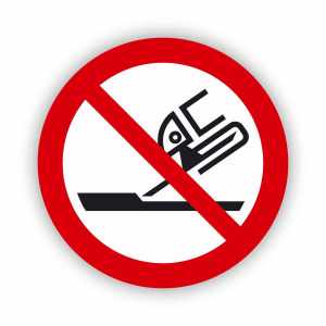 Zakaz używania szlifierki, naklejka BHP (ZZ31)