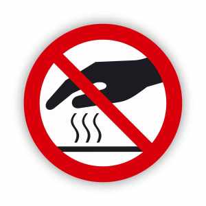 Nie dotykać, gorąca powierzchnia , naklejka BHP (ZZ53)