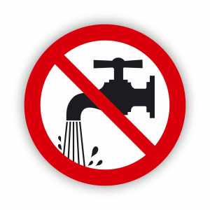 Oszczędzaj wodę, naklejka BHP (ZZ55)