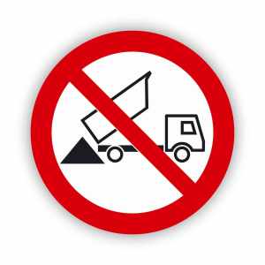 Zakaz wysypywania, naklejka BHP (ZZ59)