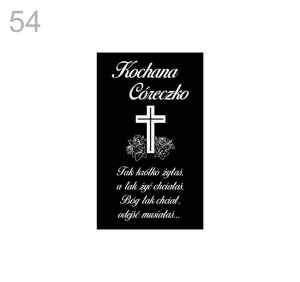 Naklejki na znicz Kochana Córeczko wzór 54