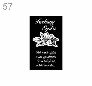 Naklejki na znicz Kochany Synku wzór 57