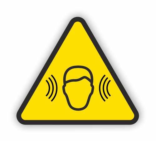 ostrzeżenie przed hałasem