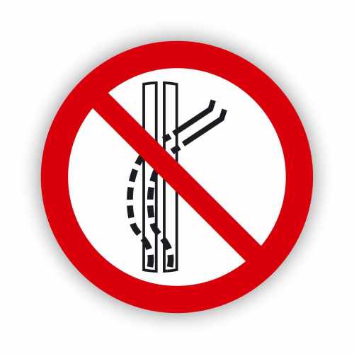 zakaz opuszczania wyznaczonej trasy, naklejki BHP