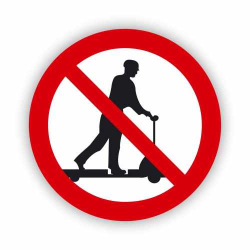 Zakaz jazdy na urządzeniach transportowych, naklejki BHP