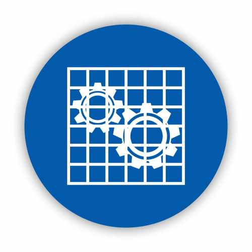 nakaz stosowania osłony, naklejka BHP