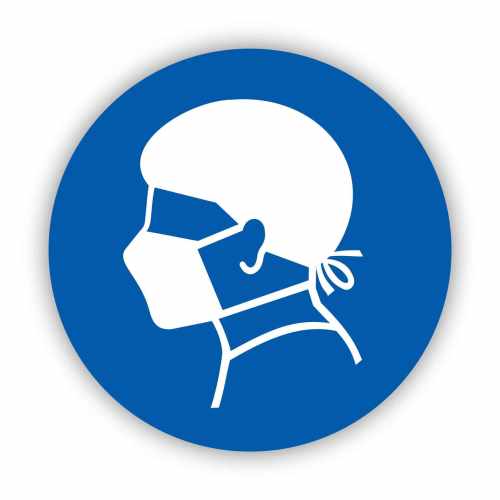 Strefa aseptyczna, naklejka BHP