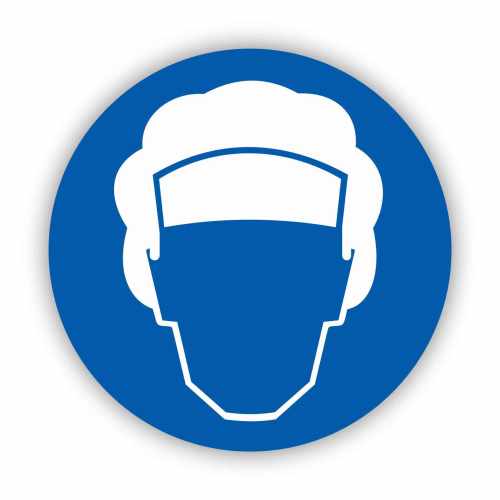 Nakaz stosowania czepka ochronnego, naklejka BHP