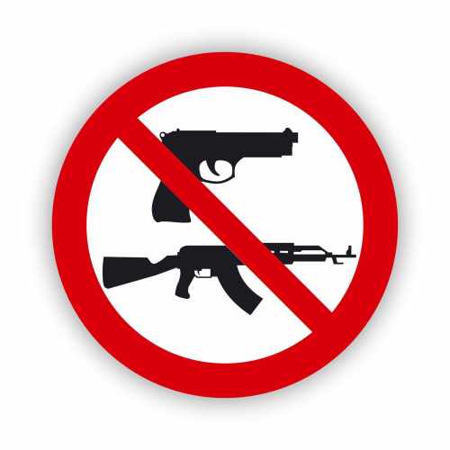 Zakaz noszenia broni, BHP