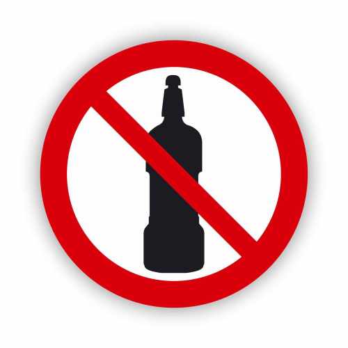 Zakaz używania detergentów, naklejka BHP